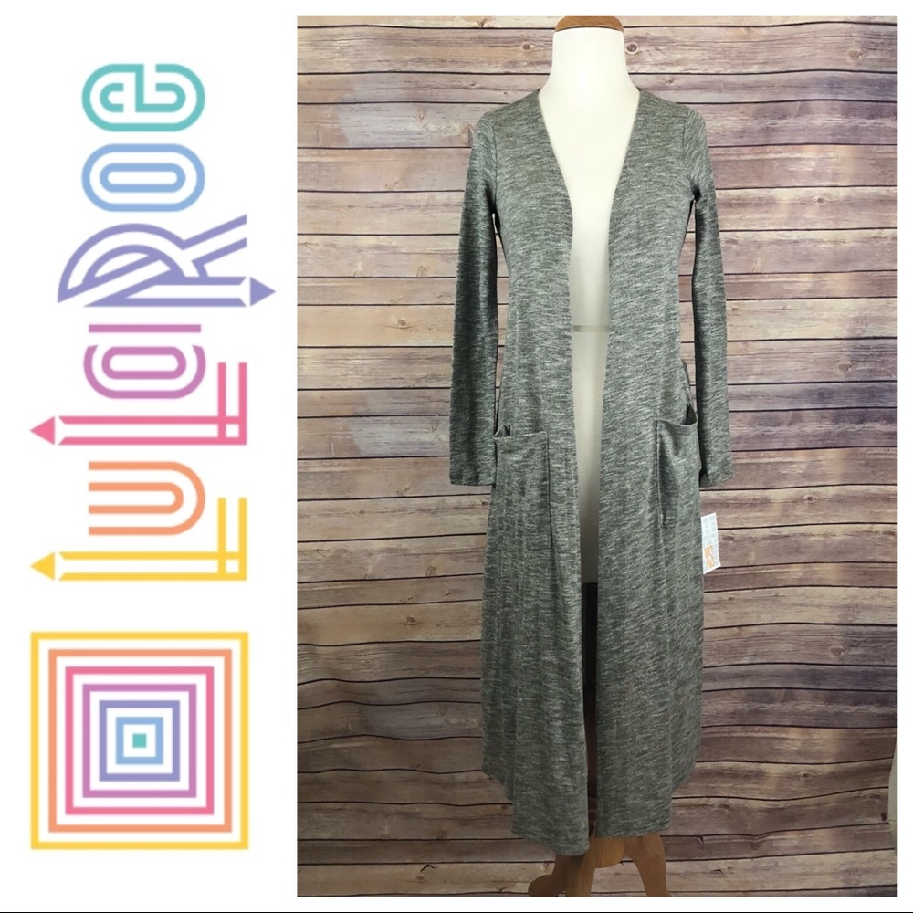 LuLaRoe Heathered Gray Sarah Cardigan Sweater